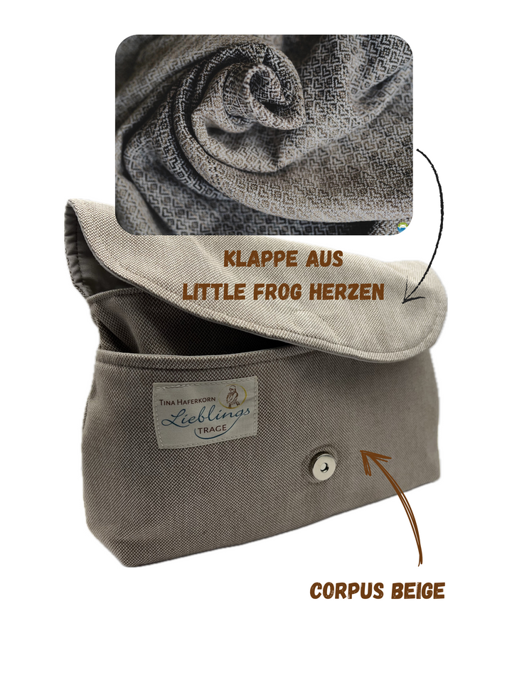 LieblingsTASCHE mit Little Frog Herztuch