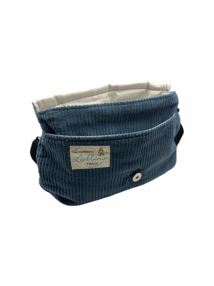 LieblingsTASCHE Kord Blau mit Rauten