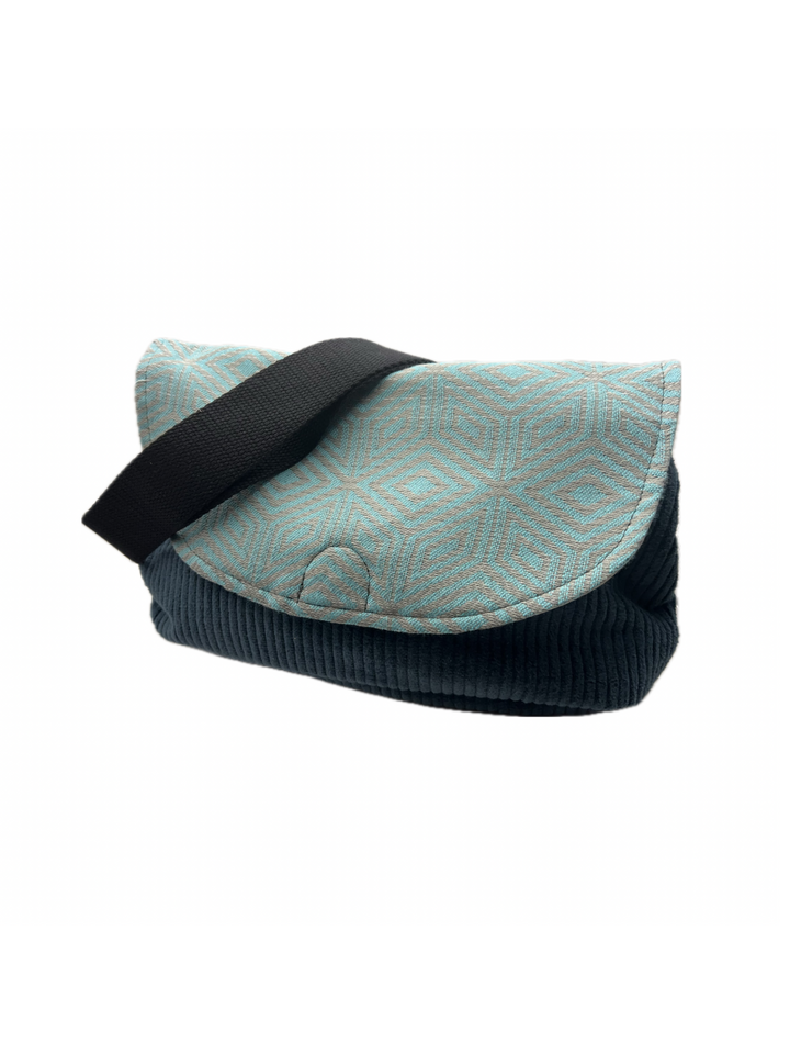 LieblingsTASCHE Kord Blau mit Rauten