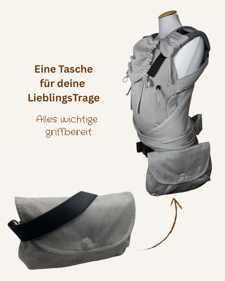 Silbermond ✨Kindgröße Bundle – Trage, Tasche & Gurtschoner im Set