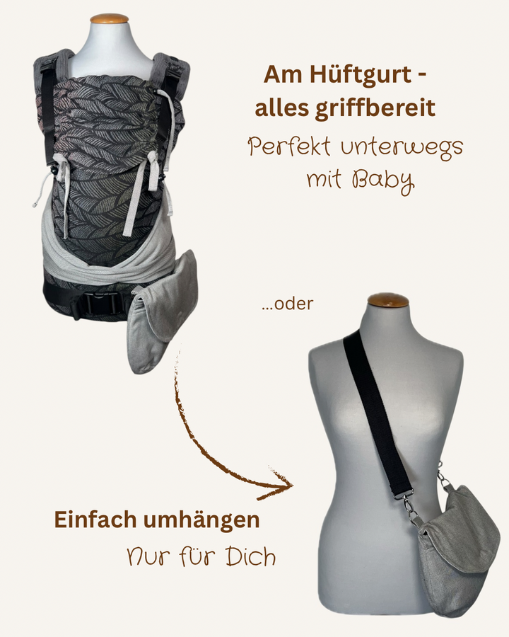LieblingsTASCHE graues Tragetuch