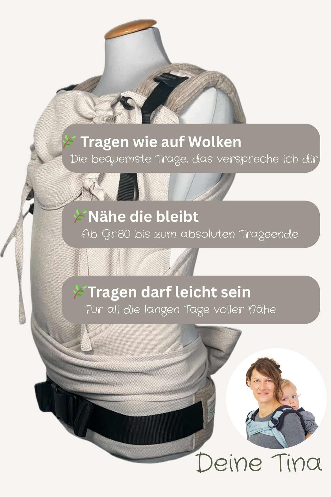 Lieblingstrage Easy kindgröße pure beige