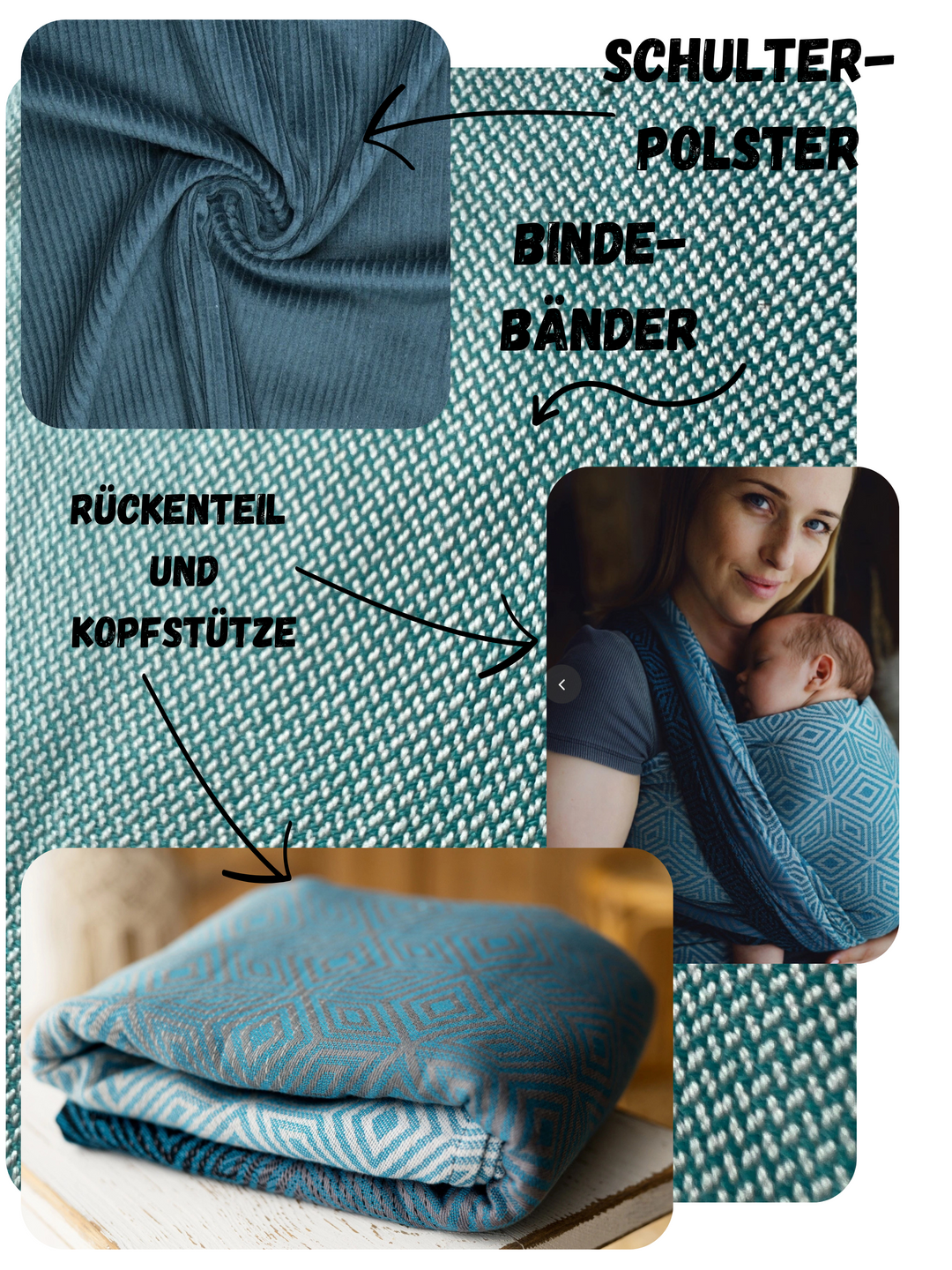 🚀VVK EASY BUNDLE Rauten Blau mit Tasche & Gurtschonern kindgrösse