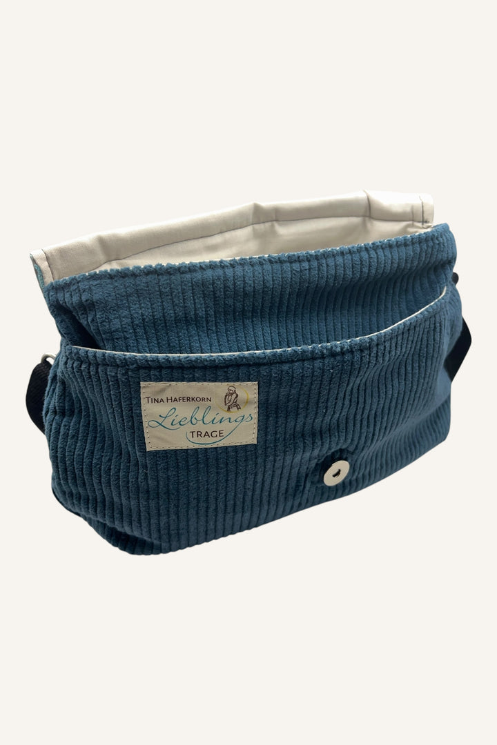 LieblingsTASCHE Kord Blau mit Rauten