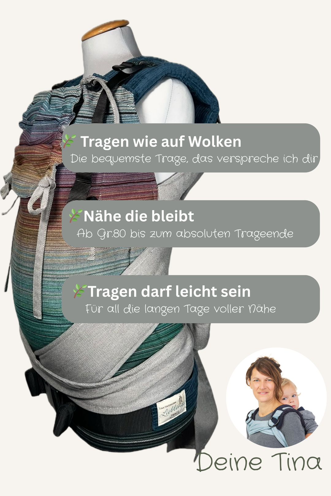 Regenbogenkind KINDGRÖßE LieblingsTrage Easy
